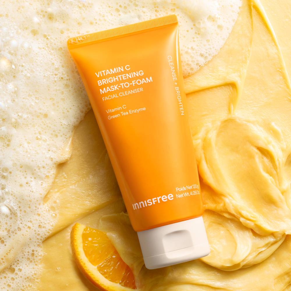 Innisfree Vitamin C Brightening Mask-To-Foam Facial Cleanser 120g