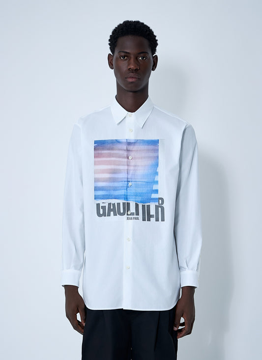 Jean Paul Gaultier Men Logo Print Button-Down Shirt