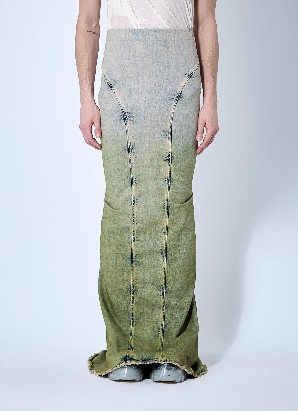 Moncler X Rick Owens Women Acid Degrade Al Maxi Skirt