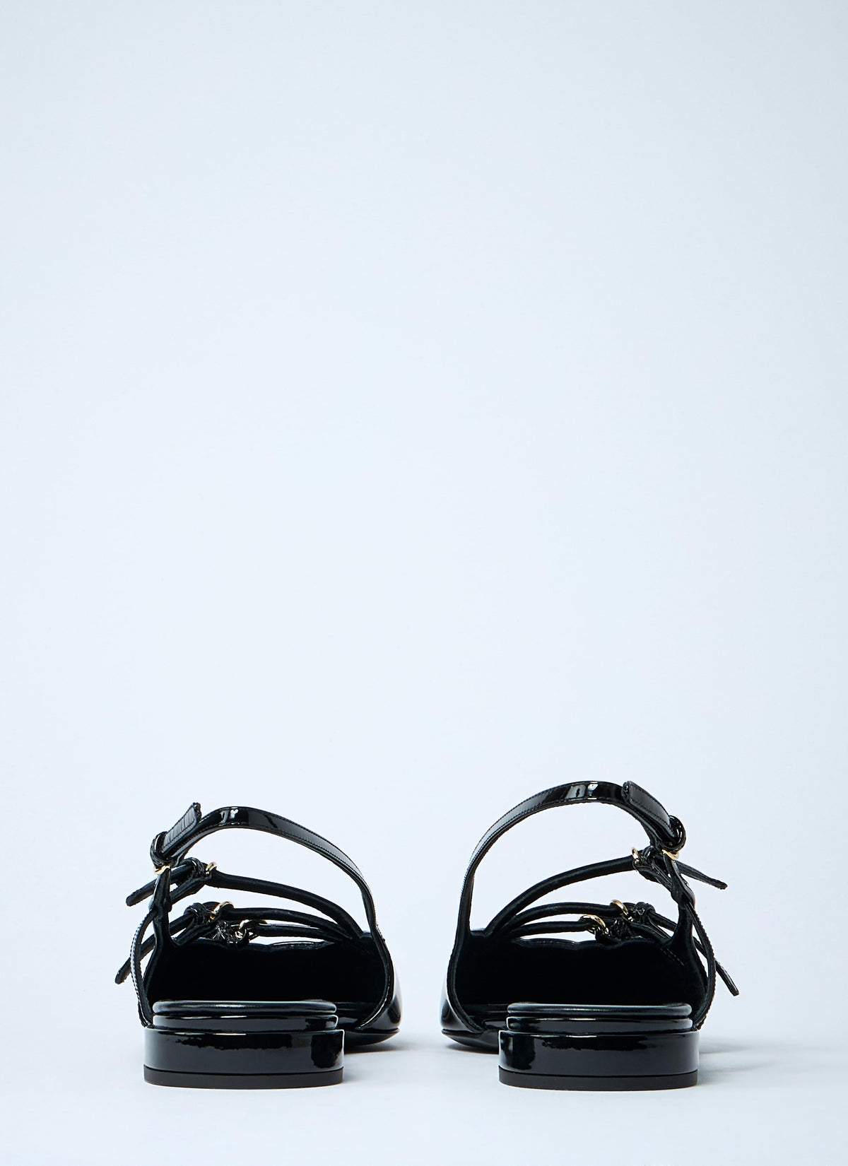 Miu Miu Women Patent Leather Slingback Ballerina Flats