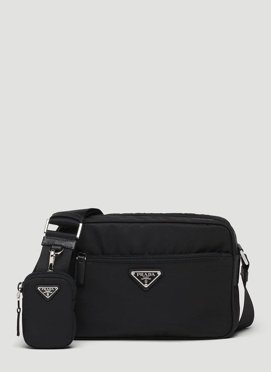 Prada Women Re-Nylon And Saffiano Leather Shoulder Bag