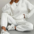 Diamond Luxe Lounge Two-Piece Set white color